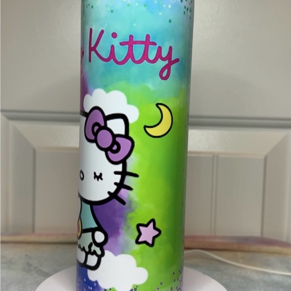 Hello Kitty tie dye glitter 20 oz skinny Tumbler - Picture 5 of 8